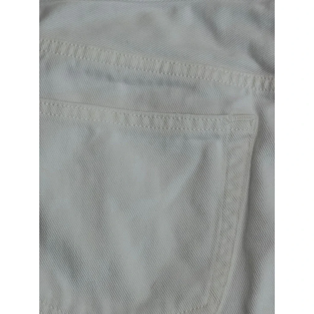AGOLDE Mid-Rise Cut-Off Denim Shorts Repose White Button Fly Parker 26